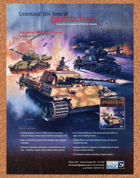 Panzer 44 PC Original 2000 Print Ad Authentic WWII Video Game Promo Wall Art