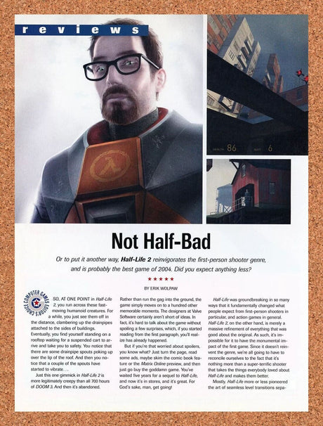 Half-Life 2 PS2 Original 2007 Ad Authentic Sierra Video Game Release Preview