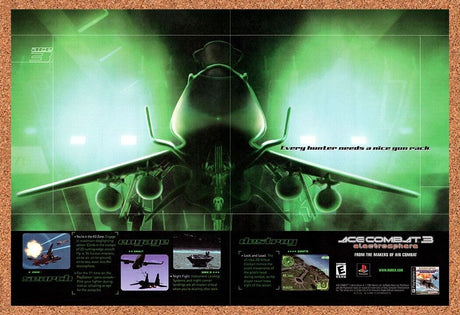 Ace Combat 3 PS1 Original 2000 Vintage Ad - Video Game Promo