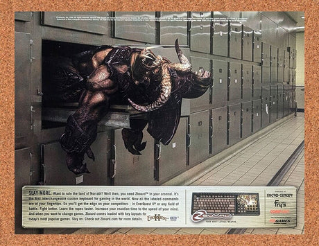 EverQuest II PC Original 2006 Ad Authentic ZBoard Keyboard Video Game Promo