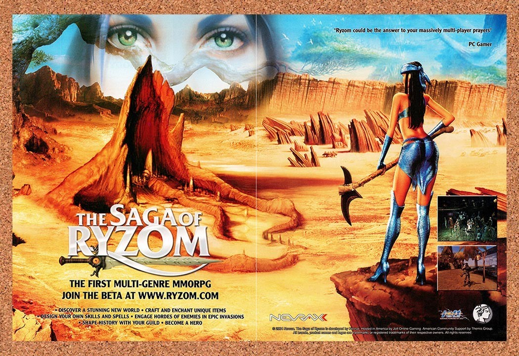 2004 Saga Of Ryzom PC Original Advertisement / Retro Promo v7