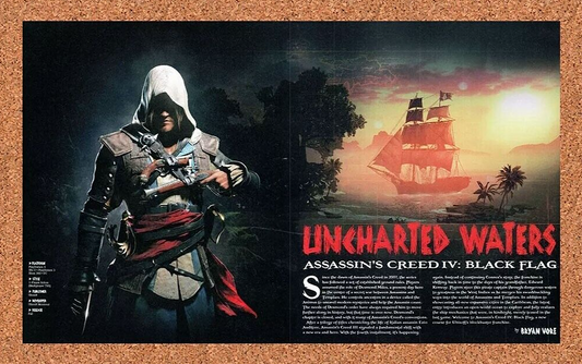 Assassin’s Creed 4 IV Black Flag Xbox Original 2012 Ad Authentic Game Promo Art