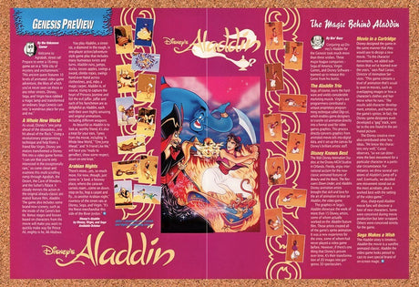1993 Aladdin Genesis Original Advertisement / Retro Promo vr2