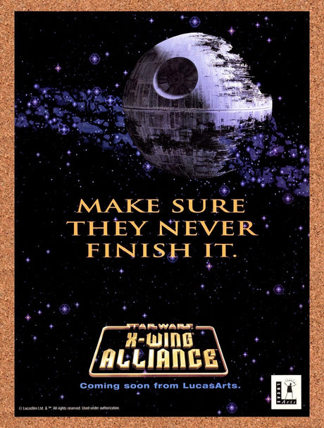 1999 Star Wars X-Wing Alliance PC Original Advertisement / Retro Promo v3