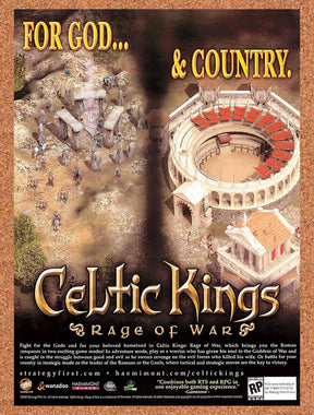 2002 Celtic Kings Rage Of War PC Original Advertisement / Retro Promo v1