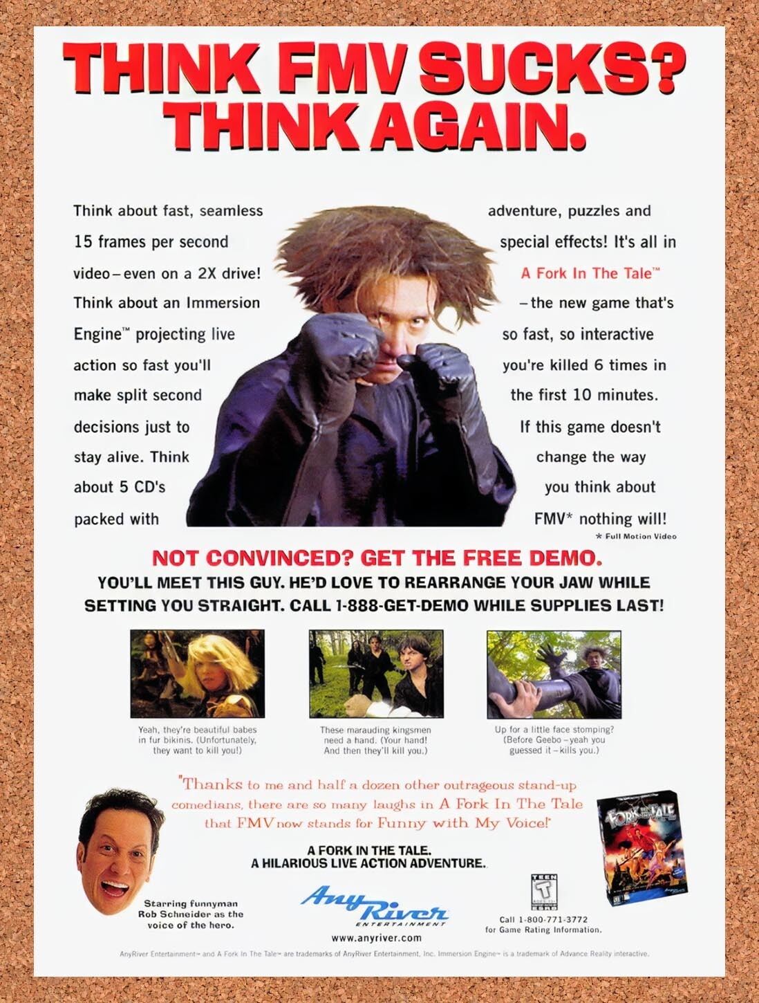 1997 A Fork In The Tale PC Original Advertisement / Retro Wall Art v1