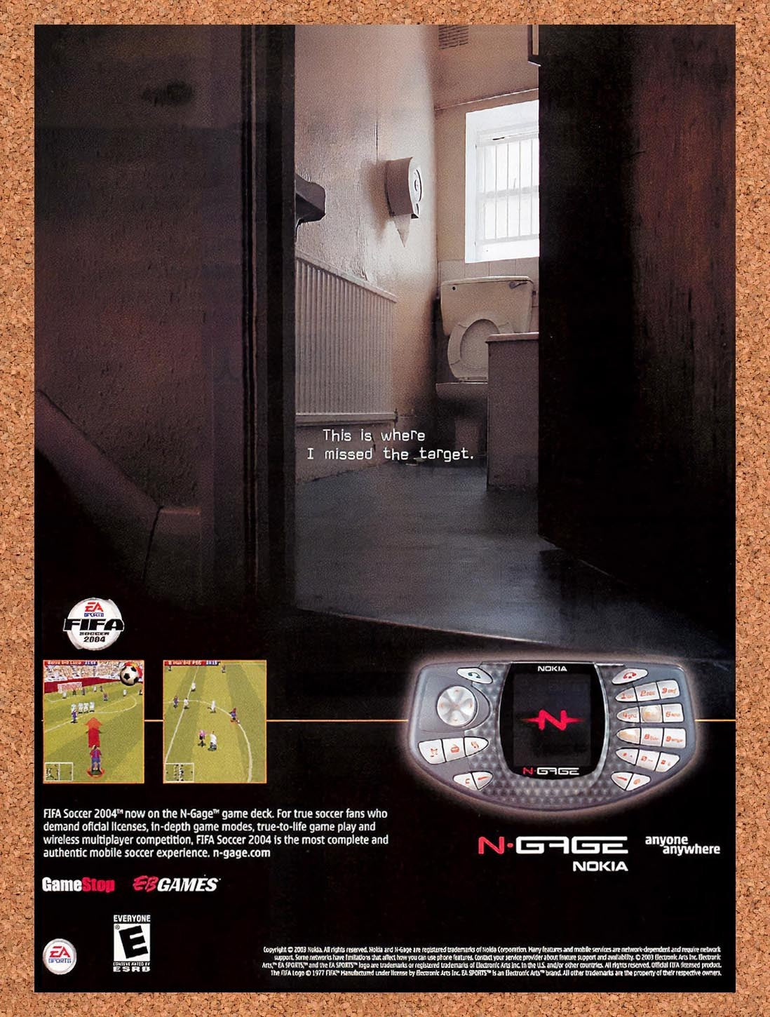2004 Nokia N-Gage Console Fifa Original Advertisement / Retro Promo vc6
