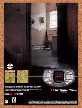 2004 Nokia N-Gage Console Fifa Original Advertisement / Retro Promo vc6