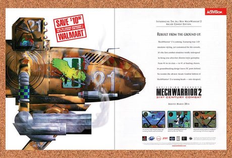 1997 MechWarrior 2 Wal-Mart Original Advertisement / Retro Promo v10