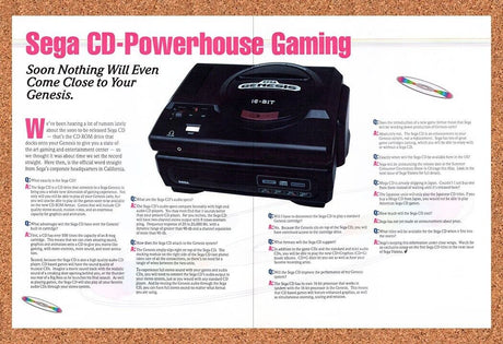 1992 Sega CD Console Original Advertisement / Retro Wall Art v2