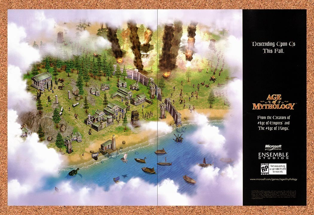 2002 Age Of Mythology PC Original Advertisement / Retro Promo v1
