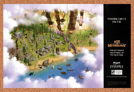 2002 Age Of Mythology PC Original Advertisement / Retro Promo v1