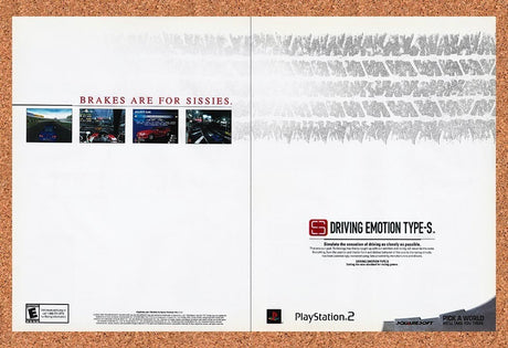 2001 Driving Emotion Type-S PS2 Original Advertisement / Retro Promo v1