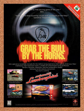 1998 Automobili Lamborghini N64 Original Advertisement / Retro Promo v1