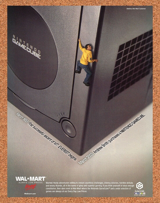 Original 2003 Nintendo GameCube Vintage Wal-Mart Ad - Video Game Art Promo