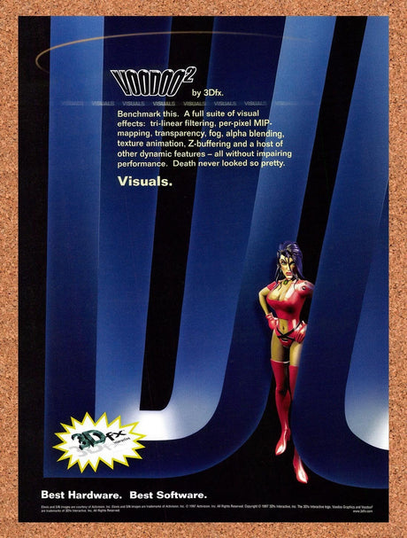 1998 Sin Voodoo 2 Original Advertisement / Retro Promo v6