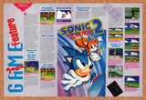 1992 Sonic 2 Genesis Original Advertisement / Retro Promo vr1