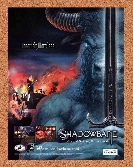 Shadowbane PC Original 2004 Ad Authentic UbiSoft MMO Video Game Promo