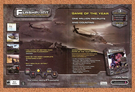 Operation Flashpoint GOTY Edition PC Original 2005 Ad Authentic Video Game Promo