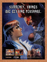 1996 Street Fighter Alpha 2 PS1 Original Advertisement / Retro Promo v1