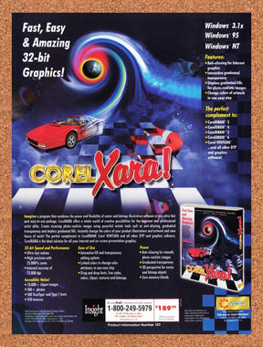 1996 Corel Xara PC Original Advertisement / Retro Promo v1