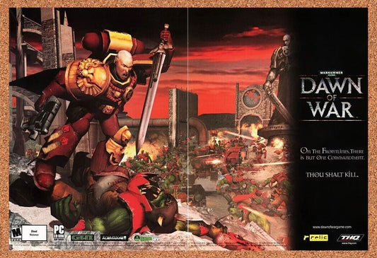 Warhammer 40000 Dawn Of War PC Original 2005 Ad Authentic Video Game Promo