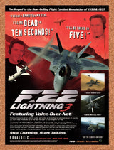 1999 F-22 Lightning 3 PC Original Advertisement / Retro Promo v1