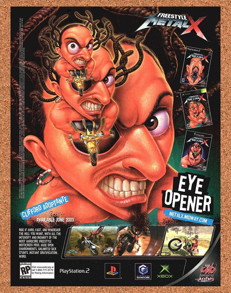 Freestyle Metal X Xbox Original 2003 Ad Authentic Odd Video Game Art Promo