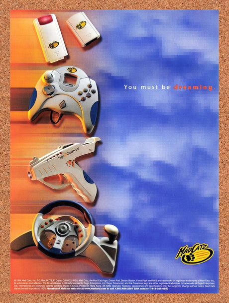 1999 Mad Catz Dreamcast Accessories Original Advertisement / Retro Promo v6