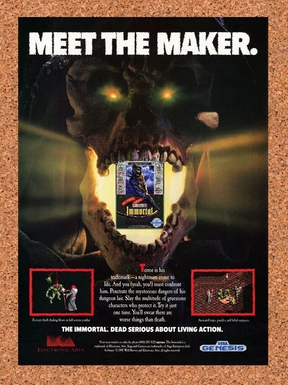 The Immortal Sega Genesis Original 1993 Ad Authentic Retro Video Game Promo