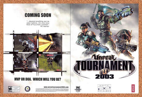 2002 Unreal Tournament 2003 PC Original Advertisement / Retro Promo v4