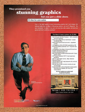 1996 Falcon Northwest Computer Systems Mach V Basic Original Ad / Promo v9