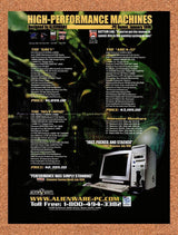 1999 Alienware High-Performance Gaming Machines Original Ad / Promo v4