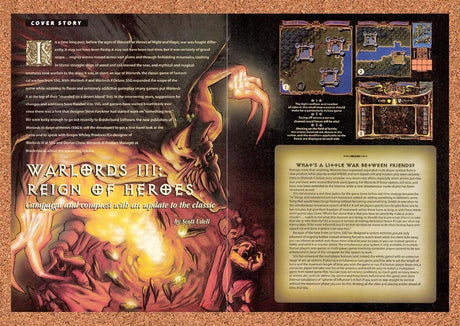 1997 Warlords III Reign Of Heroes PC Original Advertisement / Retro Promo vr1