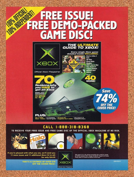 2001 Microsoft Xbox Magazine Xbox Console Original Advertisement / Promo v7