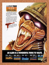 1990 Alien Brigade Atari 7800 Original Advertisement / Retro Promo v1
