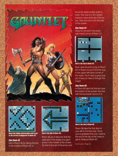 1989 Gauntlet NES Original Advertisement / Retro Promo vr1