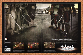 Seven Samurai PS2 Original 2004 Ad Authentic Hack And Slash Video Game Art Promo