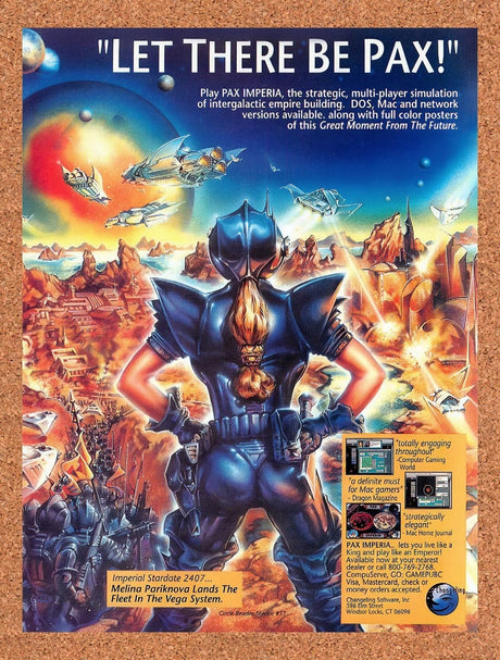 1994 Pax Imperia DOS Original Advertisement / Retro Promo v1