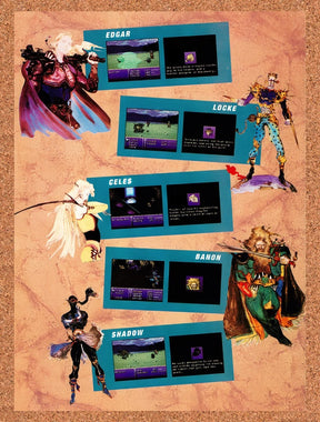 1994 Final Fantasy III Characters Original Advertisement / Retro Promo vr4