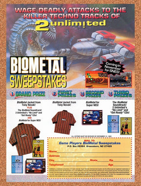 1993 Biometal Sweepstakes Original Advertisement / Retro Wall Art v3