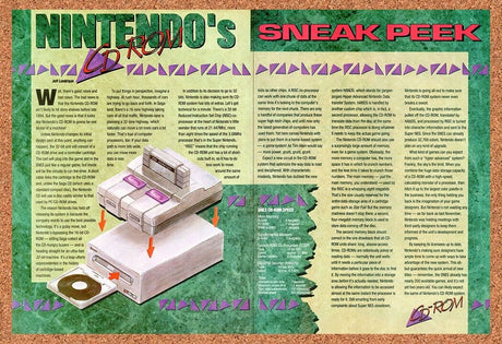 1993 Nintendo SNES CD-ROM Original Advertisement / Retro Wall Art v5