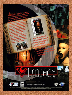 1997 Lunacy Saturn Original Advertisement / Retro Promo v1