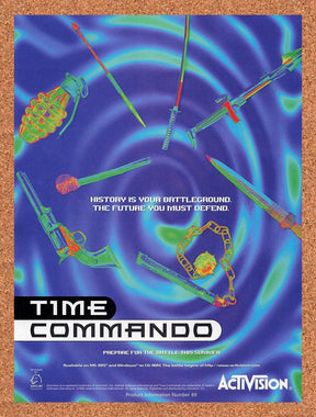 1996 Time Commando PC Original Advertisement / Retro Promo v8