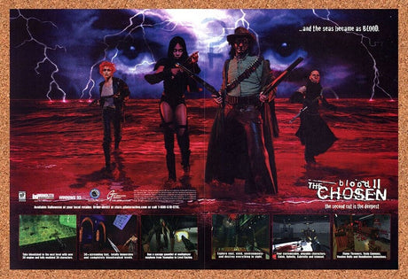 Blood II The Chosen PC Original 2000 Print Ad Authentic Video Game Promo