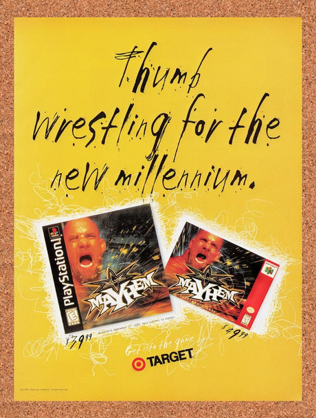 1999 WCW Mayhem Target Original Advertisement / Retro Promo v3