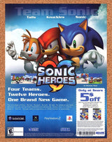 Sonic Heroes GameCube Original 2004 Ad Authentic Sears Video Game Rebate Promo