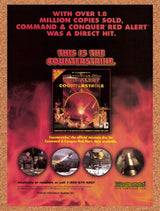 1997 Red Alert Counterstrike PC Original Advertisement / Retro Wall Art v1