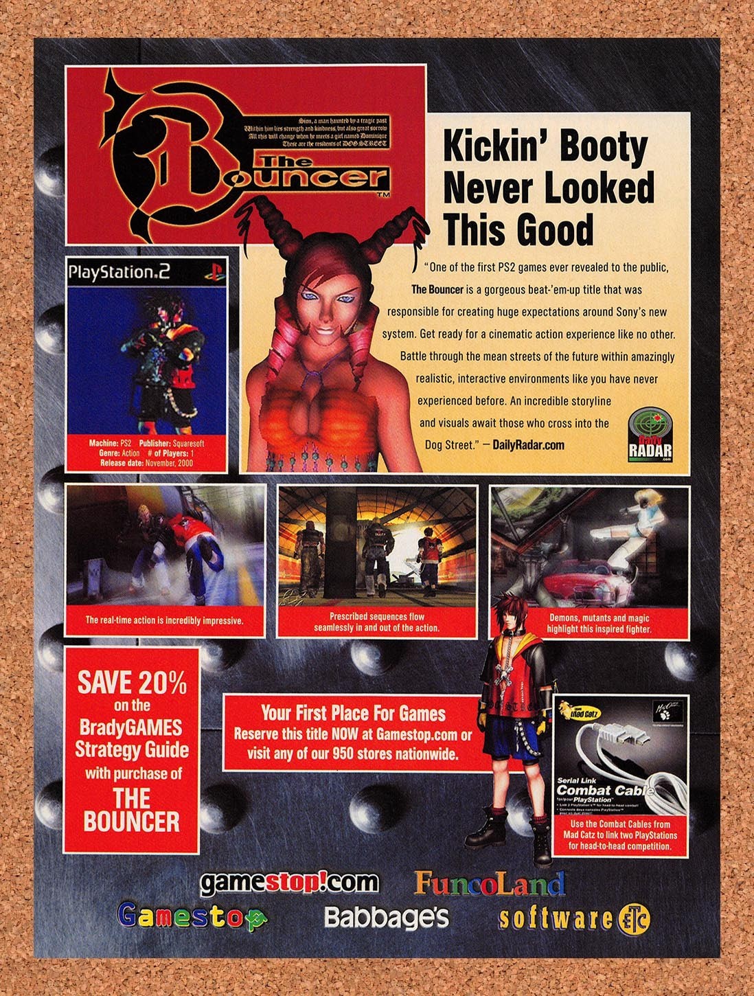 2000 The Bouncer FuncoLand Original Advertisement / Retro Promo v3