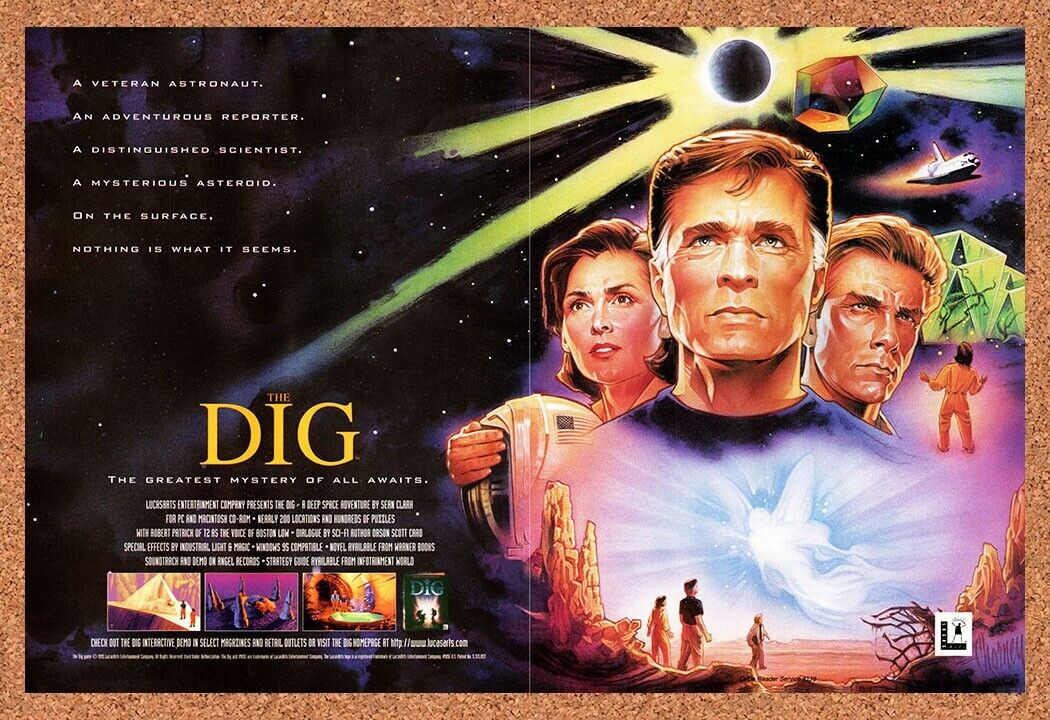 The Dig PC Original 1997 Vintage Ad - Video Game Promo